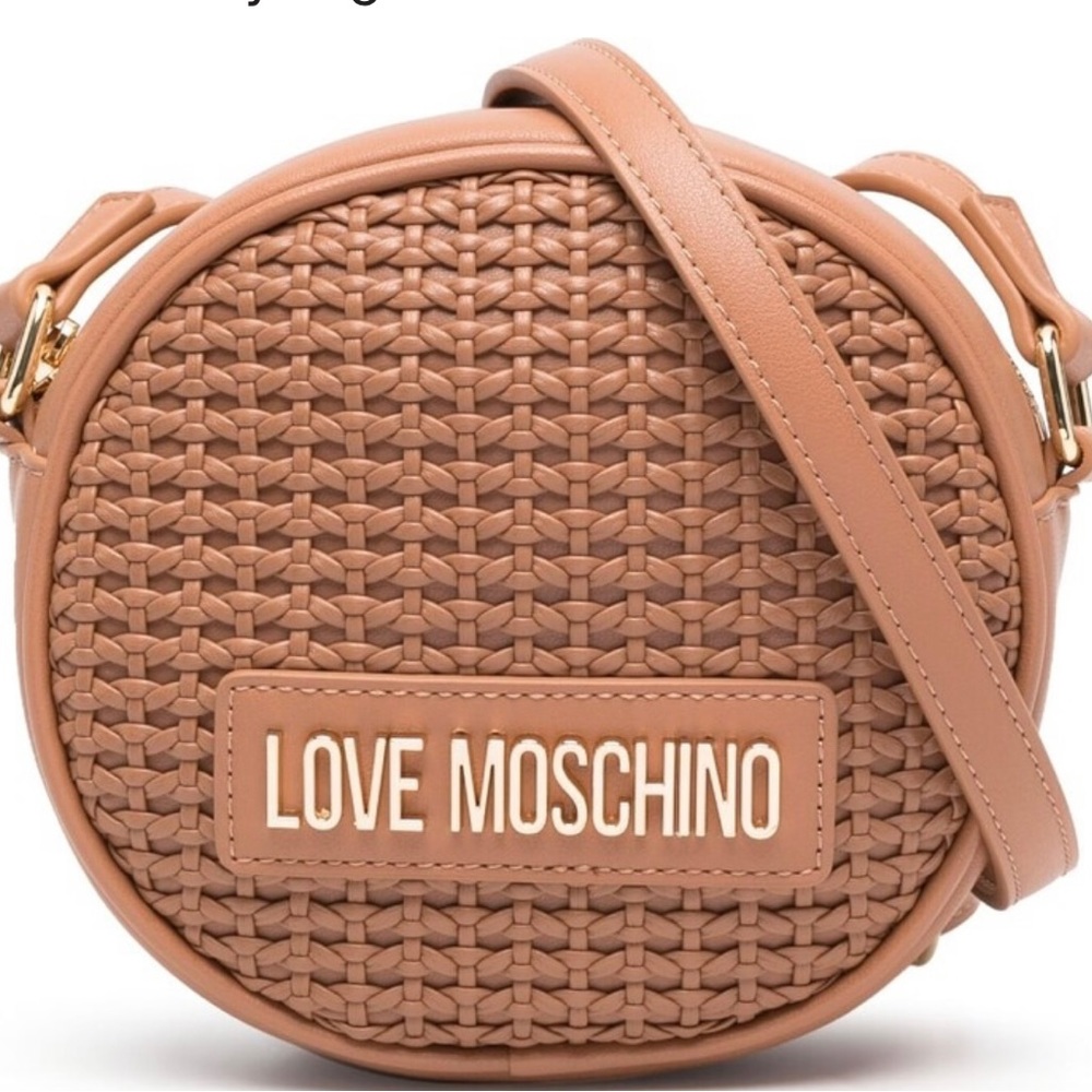 Love Moschino Woven Wicker-Style Crossbody Bag